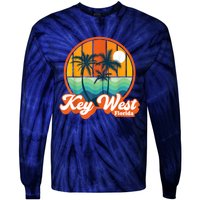 Vintage Key West Florida Keys Retro 70s Beach Vacation Tie-Dye Long Sleeve Shirt