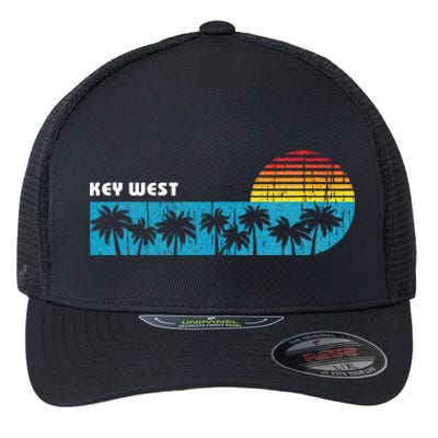 Vintage Key West Florida Keys Vacation Souvenir Flexfit Unipanel Trucker Cap