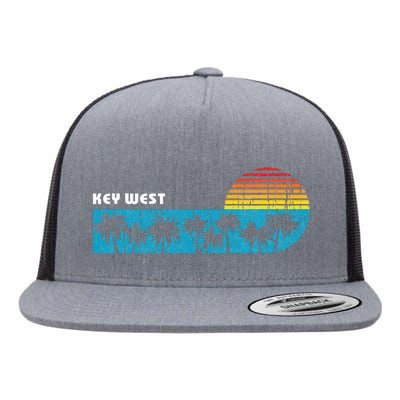 Vintage Key West Florida Keys Vacation Souvenir Flat Bill Trucker Hat