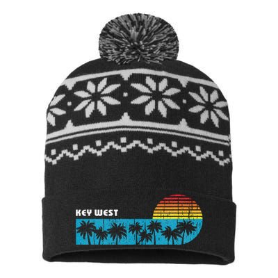 Vintage Key West Florida Keys Vacation Souvenir USA-Made Snowflake Beanie