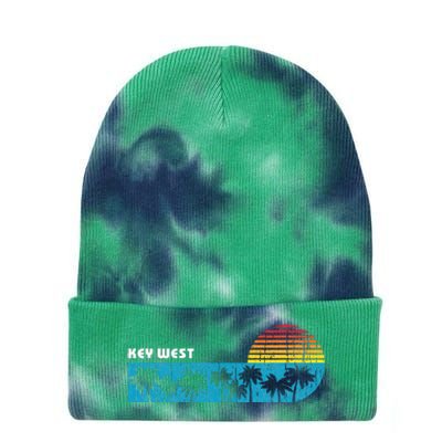 Vintage Key West Florida Keys Vacation Souvenir Tie Dye 12in Knit Beanie