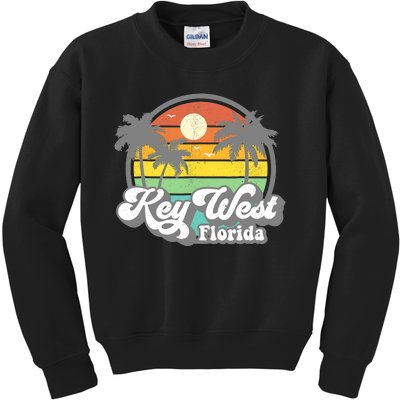 Vintage Key West Florida Keys Retro 70's Beach Vacation Kids Sweatshirt