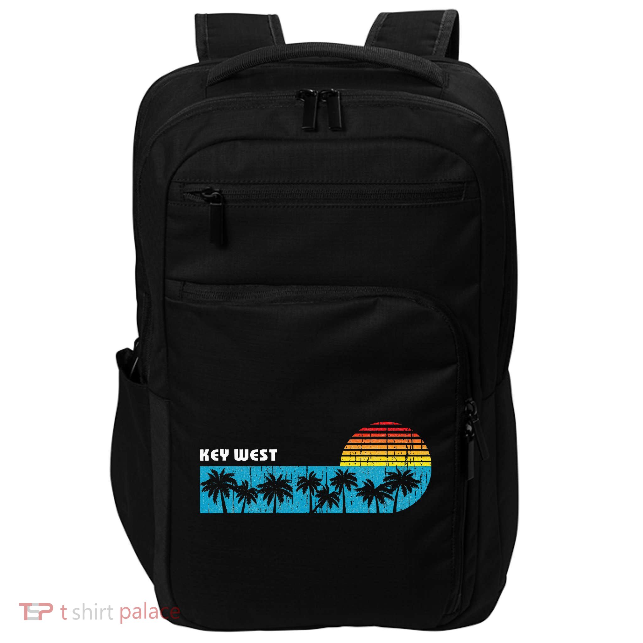 Vintage Key West Florida Keys Vacation Souvenir Impact Tech Backpack