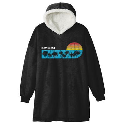 Vintage Key West Florida Keys Vacation Souvenir Hooded Wearable Blanket