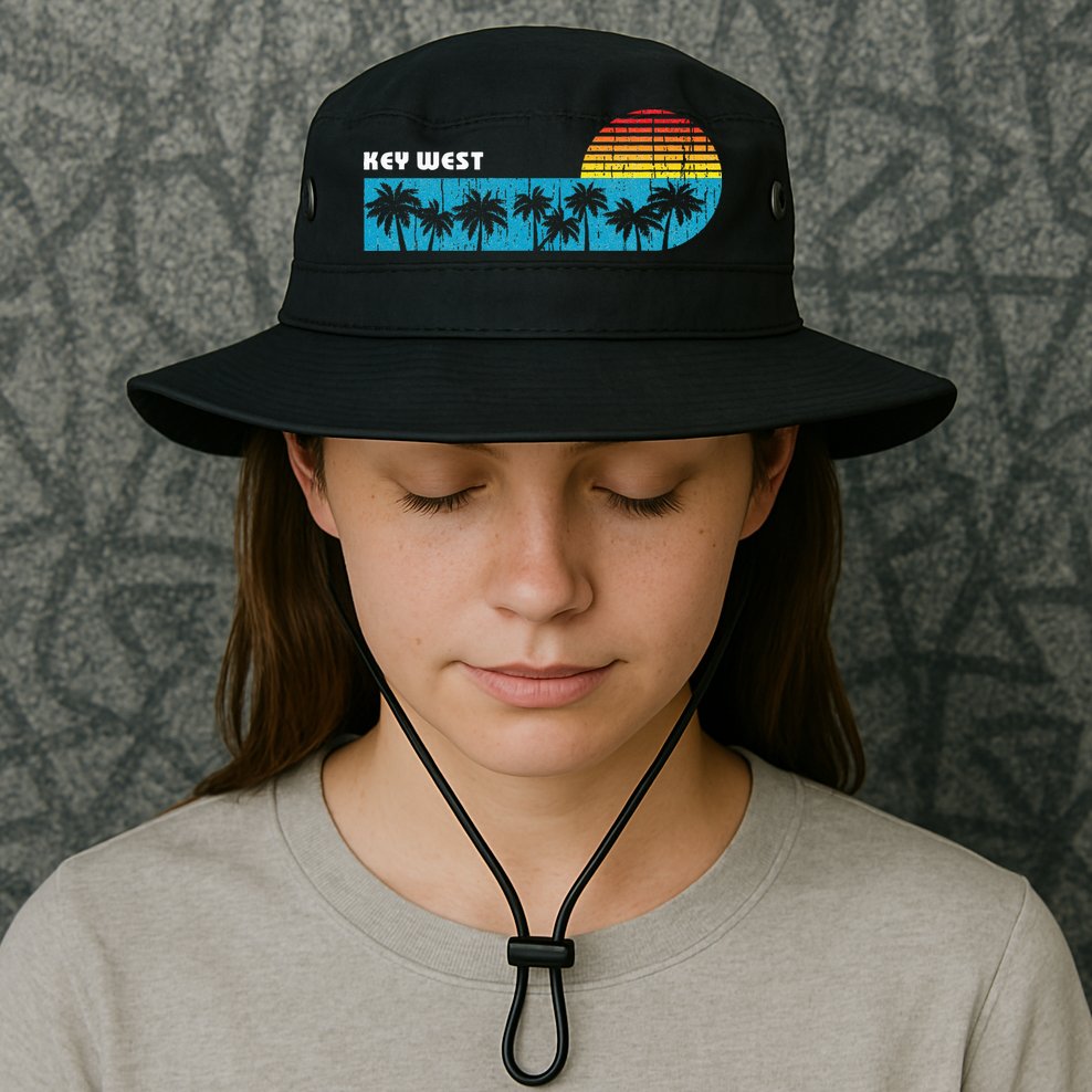 Vintage Key West Florida Keys Vacation Souvenir Bucket Hat