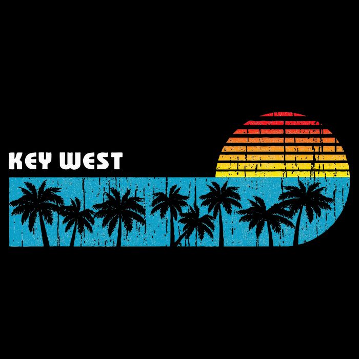 Vintage Key West Florida Keys Vacation Souvenir Bucket Hat