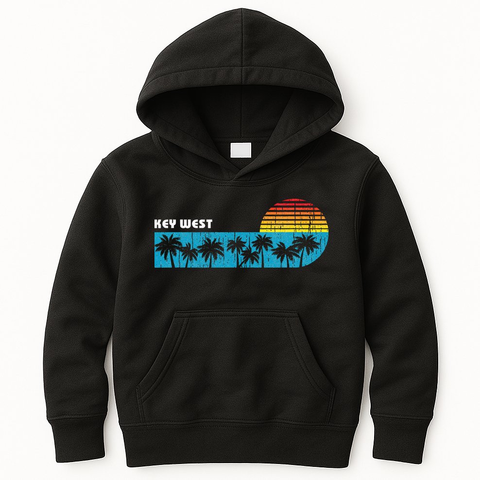 Vintage Key West Florida Keys Vacation Souvenir Kids Hoodie