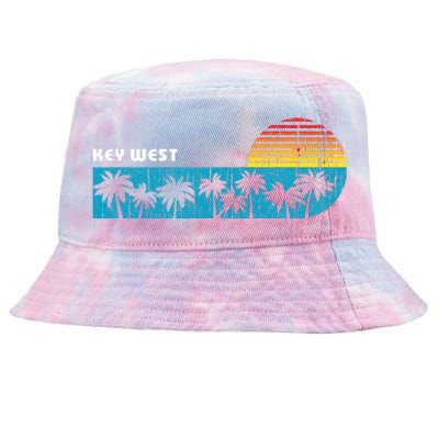 Vintage Key West Florida Keys Vacation Souvenir Tie-Dyed Bucket Hat