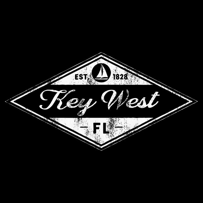 Vintage Key West Florida Keys Established 1828 Beach Boating Flatbill Hat