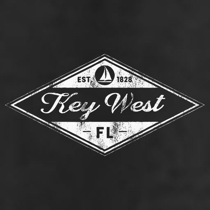 Vintage Key West Florida Keys Established 1828 Beach Boating Golf Towel