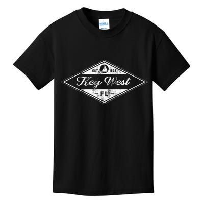 Vintage Key West Florida Keys Established 1828 Beach Boating Kids T-Shirt