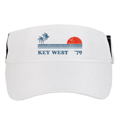 Vintage Key West Florida Beach Retro Sunset Keys 70S Gift Adult Drive Performance Visor