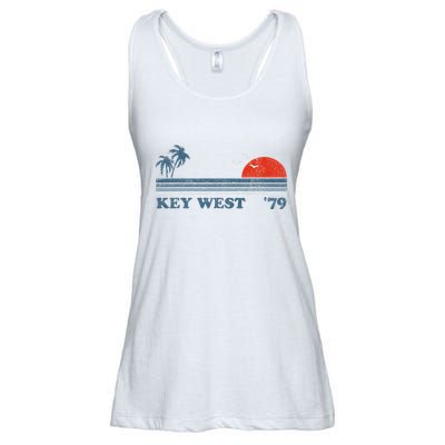 Vintage Key West Florida Beach Retro Sunset Keys 70S Gift Ladies Essential Flowy Tank