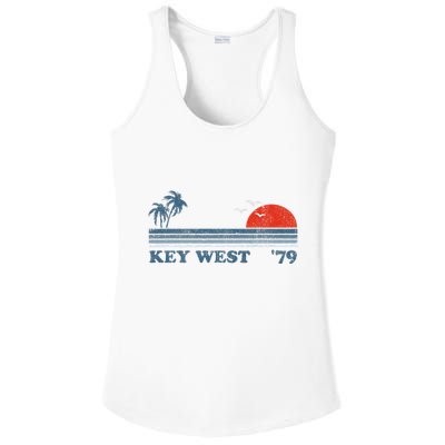 Vintage Key West Florida Beach Retro Sunset Keys 70S Gift Ladies PosiCharge Competitor Racerback Tank