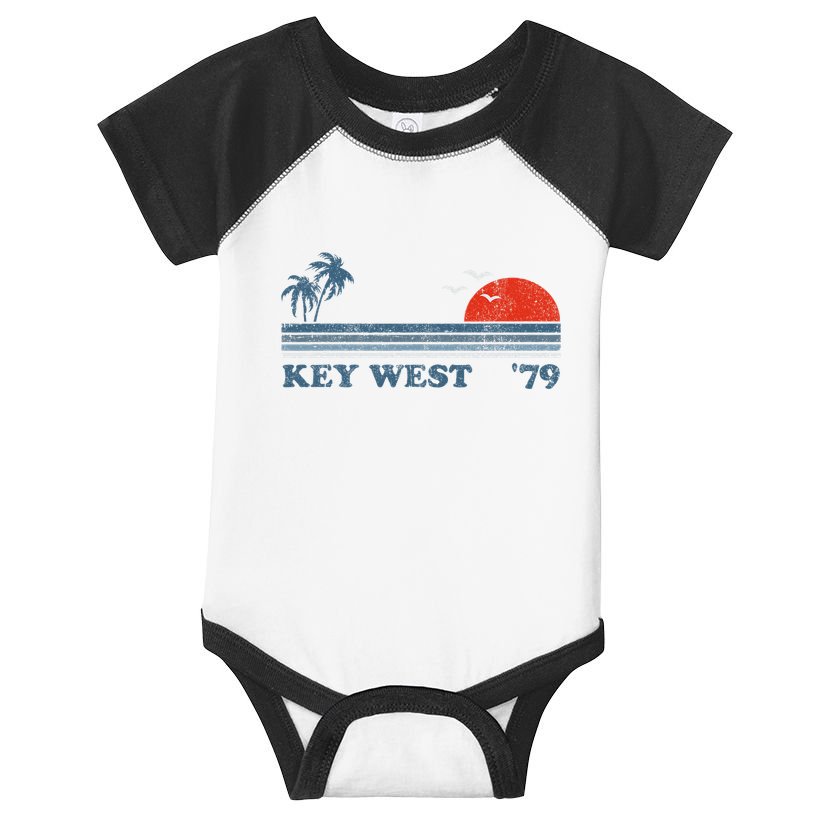 Vintage Key West Florida Beach Retro Sunset Keys 70S Gift Infant Baby Jersey Bodysuit