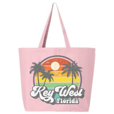 Vintage Key West Florida Keys Retro 70's Beach Vacation Gift 25L Jumbo Tote