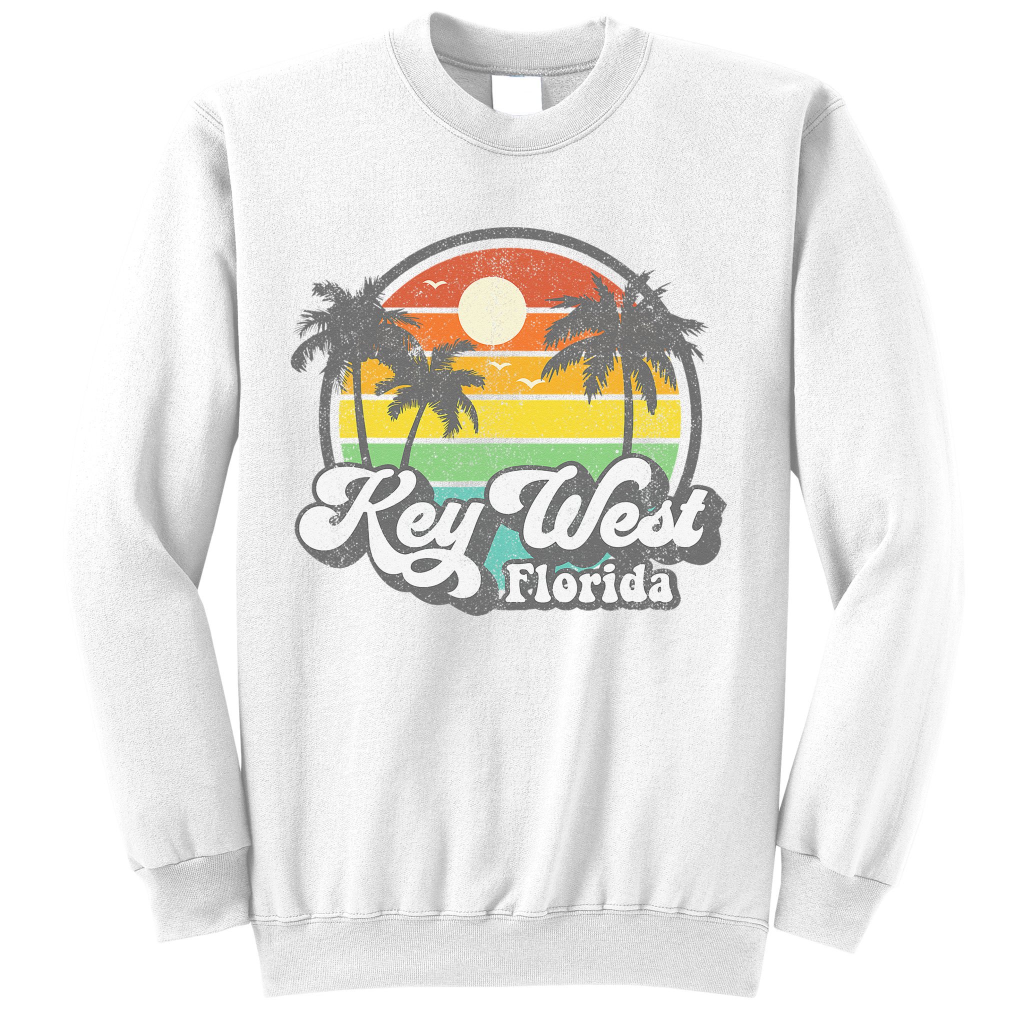 Vintage Key West Florida Keys Retro 70's Beach Vacation Gift Sweatshirt
