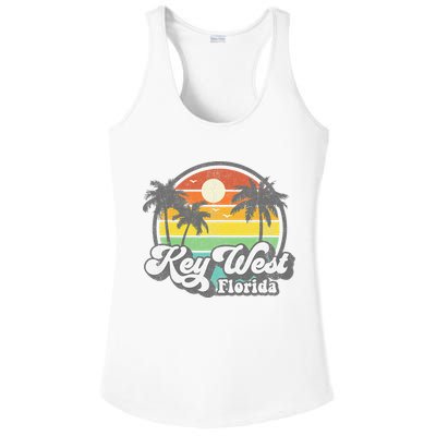 Vintage Key West Florida Keys Retro 70's Beach Vacation Gift Ladies PosiCharge Competitor Racerback Tank