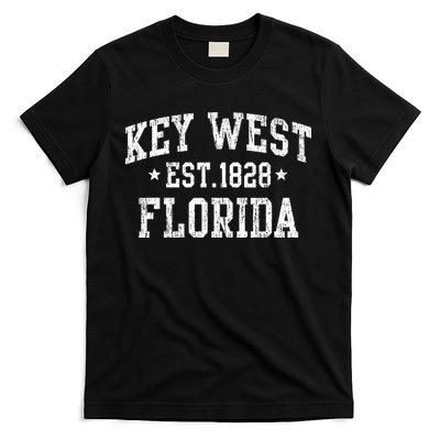 Vintage Key West Florida Keys Retro Distressed Varsity T-Shirt