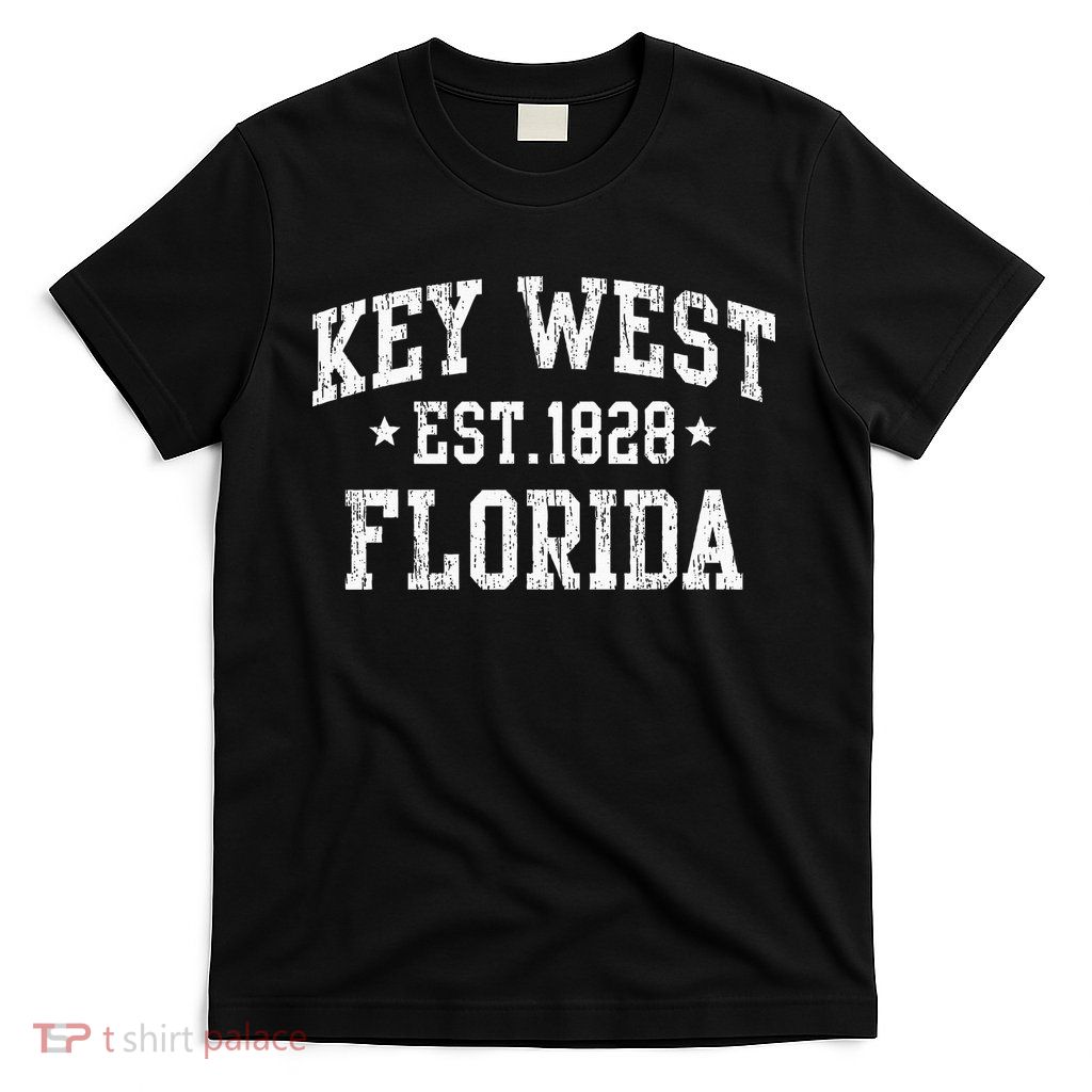 Vintage Key West Florida Keys Retro Distressed Varsity T-Shirt