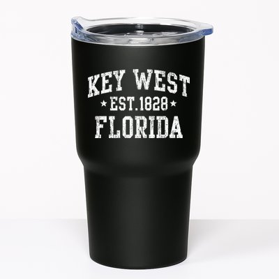 Vintage Key West Florida Keys Retro Distressed Varsity Tumbler