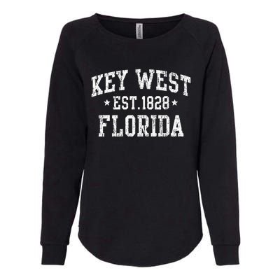 Vintage Key West Florida Keys Retro Distressed Varsity Womens California Wash Sweatshirt