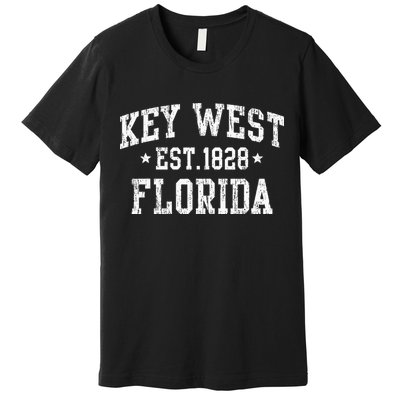 Vintage Key West Florida Keys Retro Distressed Varsity Premium T-Shirt