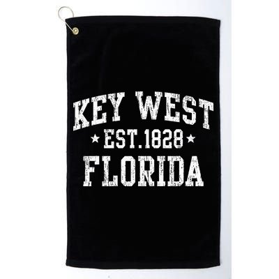 Vintage Key West Florida Keys Retro Distressed Varsity Golf Towel