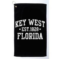Vintage Key West Florida Keys Retro Distressed Varsity Golf Towel