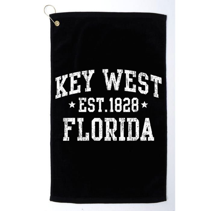 Vintage Key West Florida Keys Retro Distressed Varsity Golf Towel