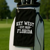 Vintage Key West Florida Keys Retro Distressed Varsity Golf Towel