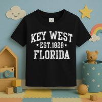 Vintage Key West Florida Keys Retro Distressed Varsity Toddler T-Shirt