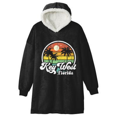 Vintage Key West Florida Keys Retro 70S Beach Hooded Wearable Blanket