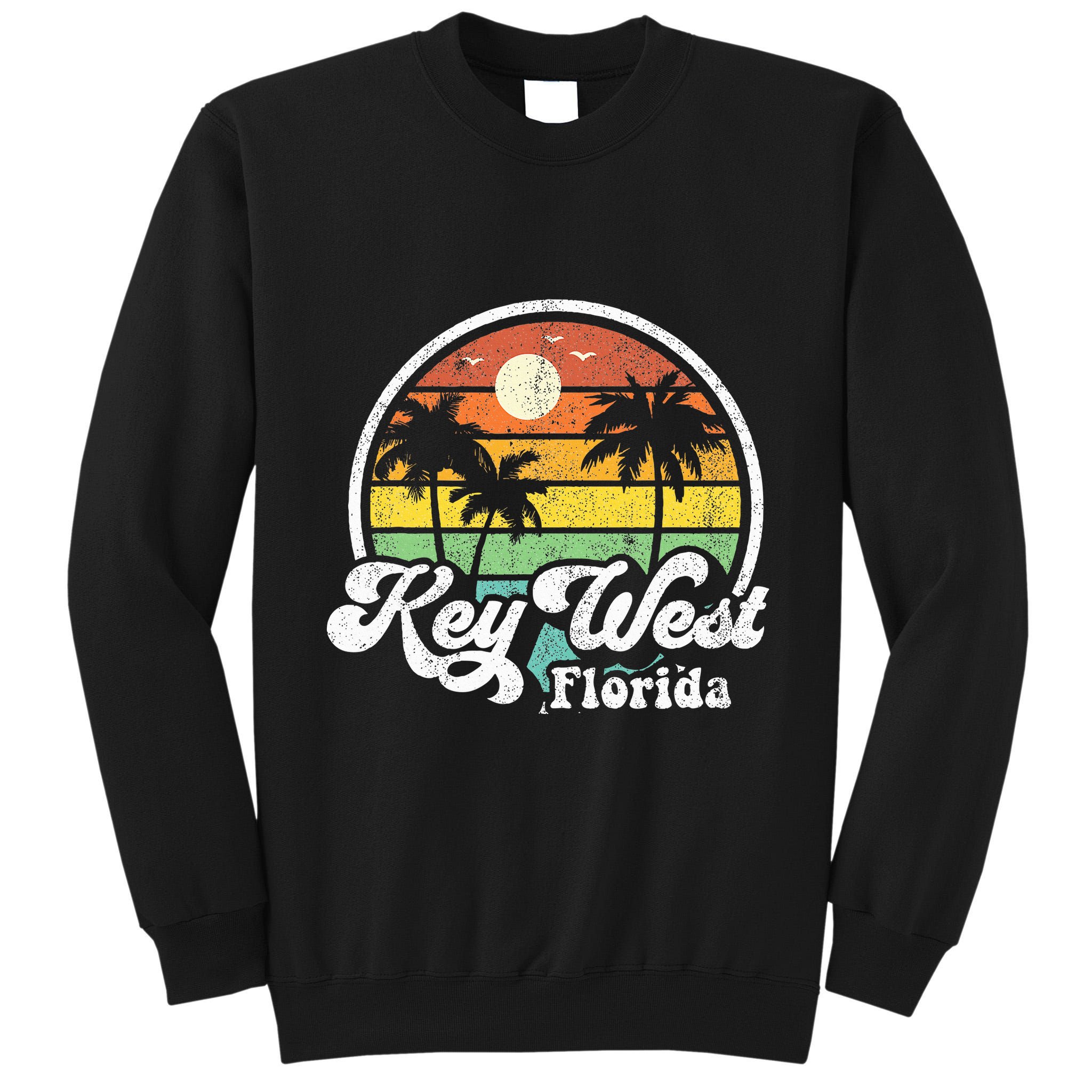 Vintage Key West Florida Keys Retro 70S Beach Tall Sweatshirt