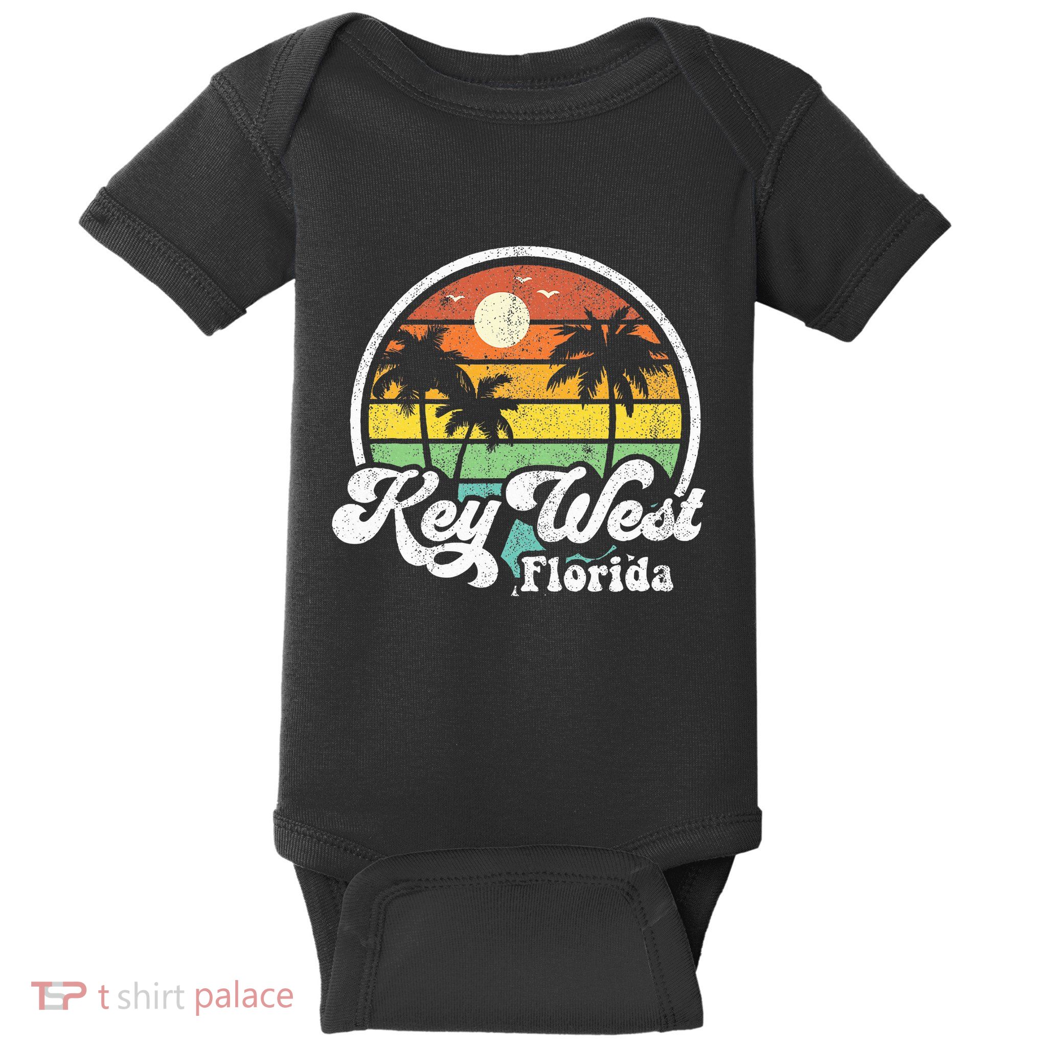 Vintage Key West Florida Keys Retro 70S Beach Baby Bodysuit
