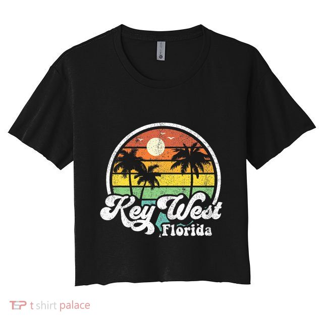 Vintage Key West Florida Keys Retro 70S Beach Crop Top