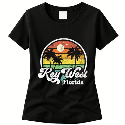 Vintage Key West Florida Keys Retro 70S Beach Womens T-Shirt