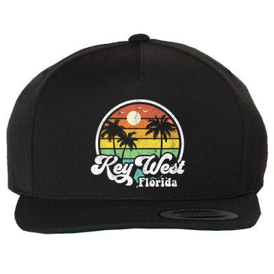 Vintage Key West Florida Keys Retro 70S Beach Wool Snapback Cap