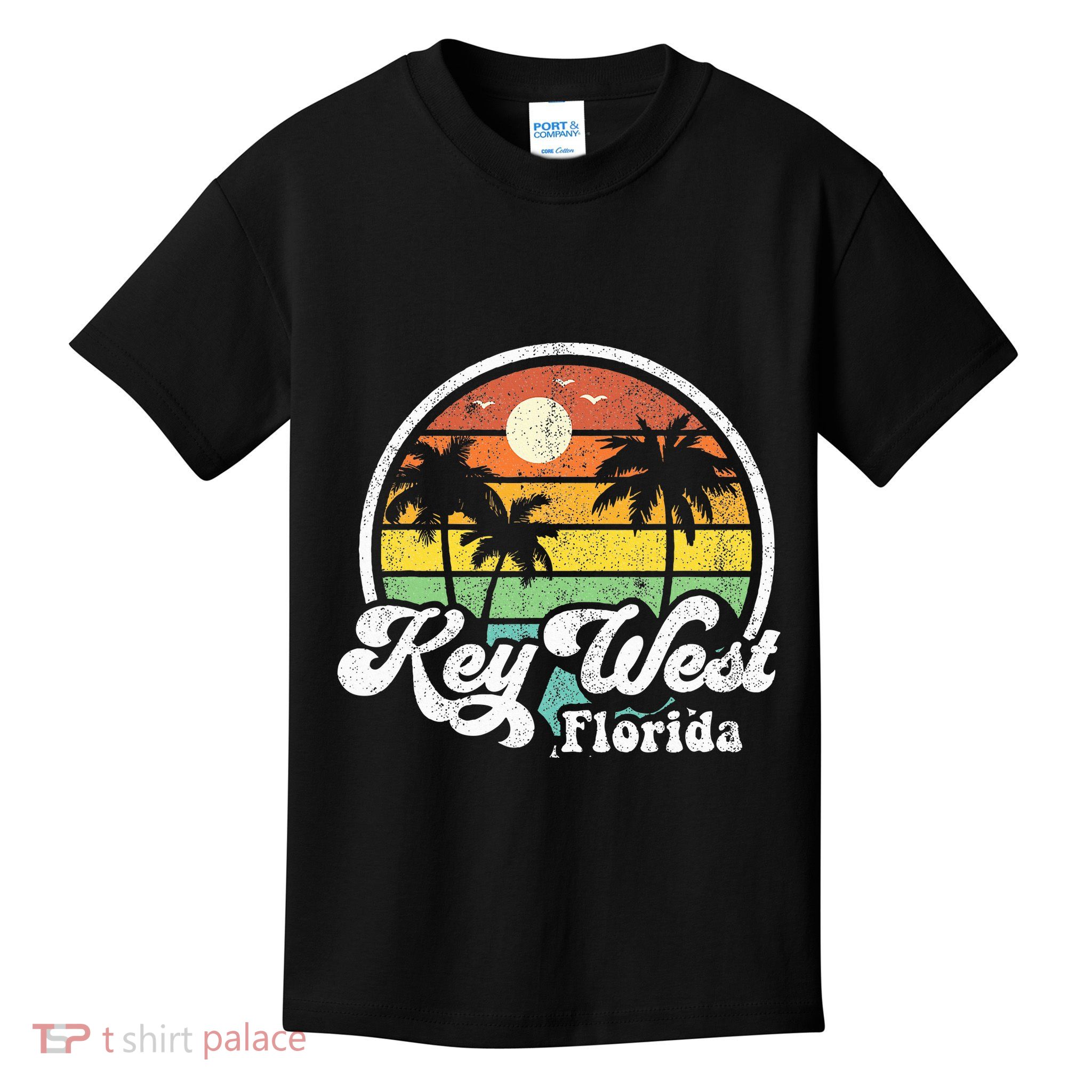 Vintage Key West Florida Keys Retro 70S Beach Kids T-Shirt