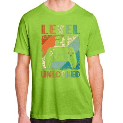 Vintage Level 21 Unlocked Video Gamer 21st Birthday Adult ChromaSoft Performance T-Shirt