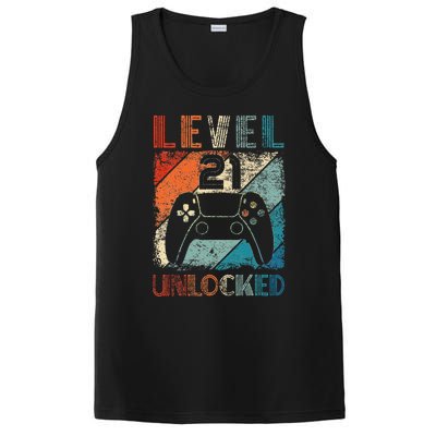 Vintage Level 21 Unlocked Video Gamer 21st Birthday PosiCharge Competitor Tank