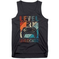 Vintage Level 21 Unlocked Video Gamer 21st Birthday Tank Top