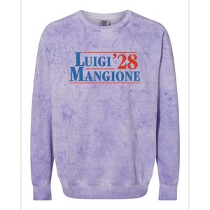 Vote Luigi 2028 Retro Campaign Colorblast Crewneck Sweatshirt