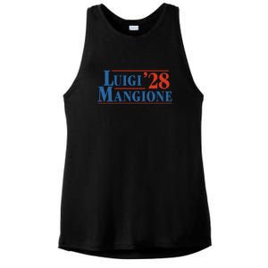 Vote Luigi 2028 Retro Campaign Ladies PosiCharge Tri-Blend Wicking Tank