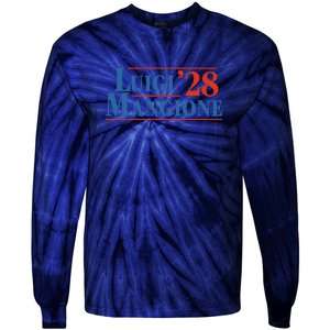 Vote Luigi 2028 Retro Campaign Tie-Dye Long Sleeve Shirt