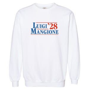 Vote Luigi 2028 Retro Campaign Garment-Dyed Sweatshirt