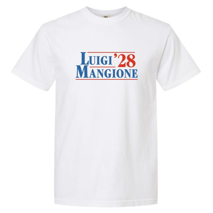 Vote Luigi 2028 Retro Campaign Garment-Dyed Heavyweight T-Shirt