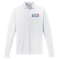 Vote Luigi 2028 Retro Campaign Performance Long Sleeve Polo