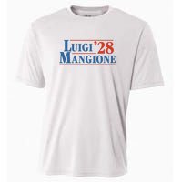 Vote Luigi 2028 Retro Campaign Cooling Performance Crew T-Shirt