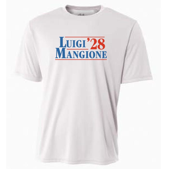 Vote Luigi 2028 Retro Campaign Cooling Performance Crew T-Shirt